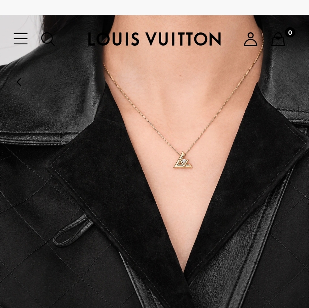 Louis Vuitton Volt gold diamond small pendant